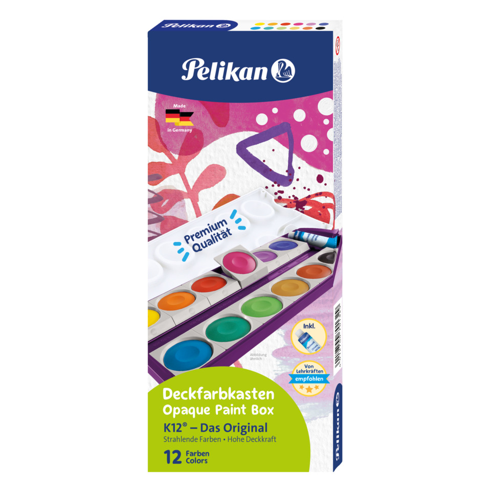 Acrylfarben, Malmischung, 12 Farben, Deckfarben, Farbensatz
