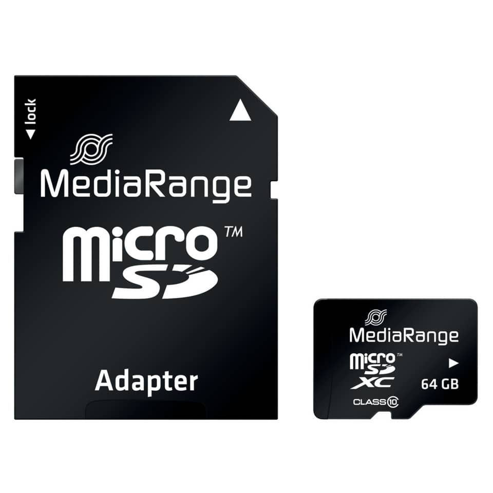 microSD, Adapter, MediaRange, 64GB, SDXC