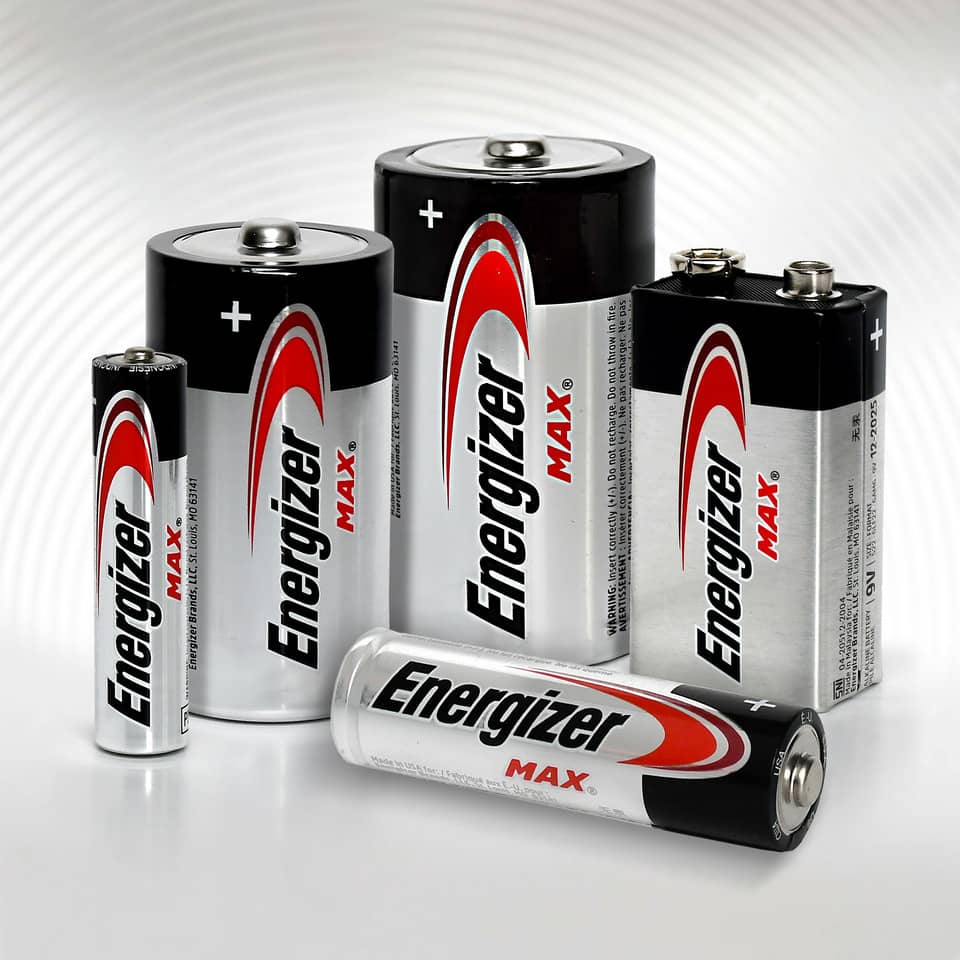 batteries, AA size, AAA size, alkaline, power source