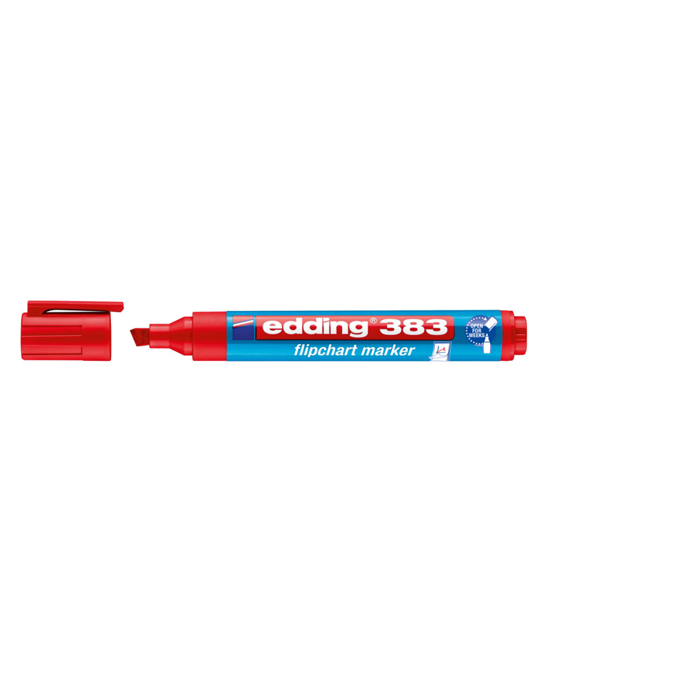 Flipchartmarker 383, 1-5 mm, Keilspitze, rot EDDING 4-383002