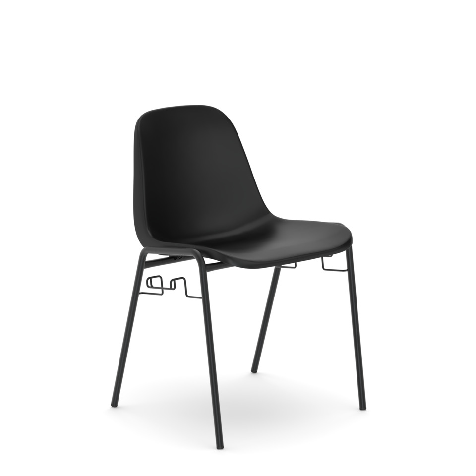 Stuhl, Schreibtischstuhl, Sitzstuhl, Metallgestell, Schwarz