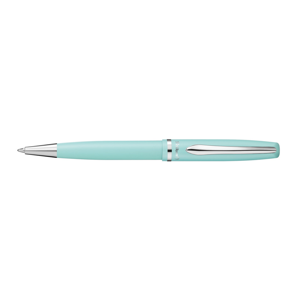Kugelschreiber, Schreibgerät, Gehäusefarbe Blau, Metallclip, Gleitseiten-Design