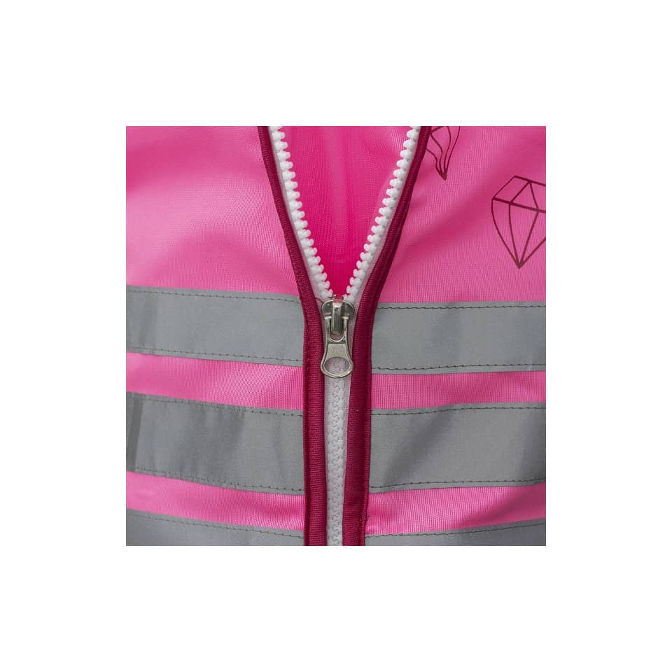 Reißverschluss, Reflektorstreifen, Rosa, Jacke, High-Visibility