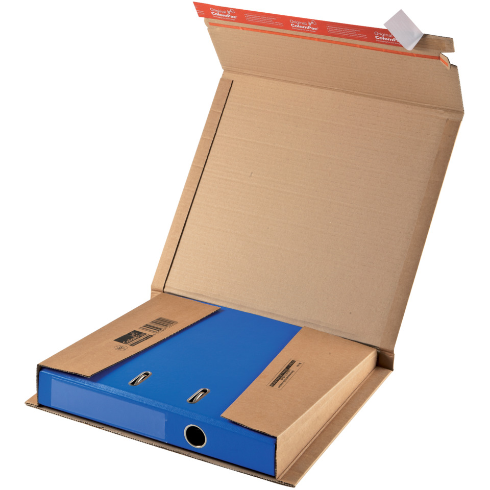  Kartonbox,  Umgeblätterte Kartonschachtel,  Archivordner,  blaue Aktenmappe,  Ordnerbox