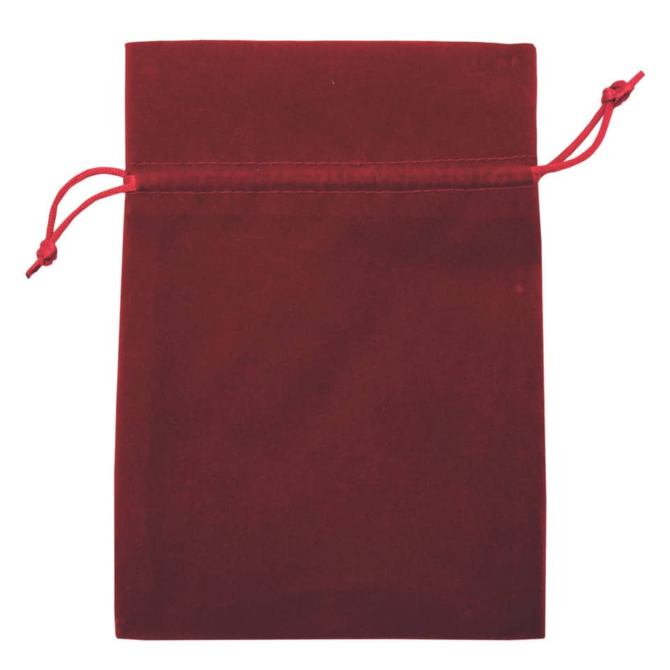 Geschenkbeutel, Drawstring-Tasche, Rot, Samttasche, Klemmöffnung