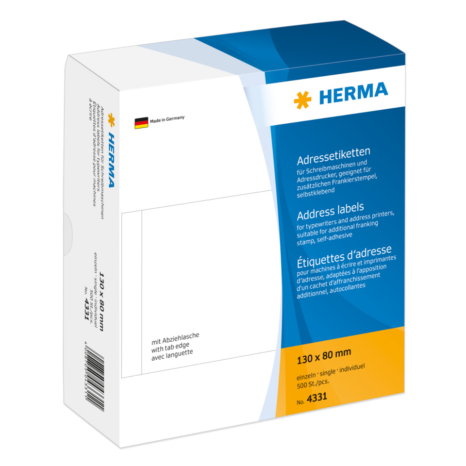 Adressetiketten, Etiketten, Adresslabel, Adressaufkleber, Kartonverpackung