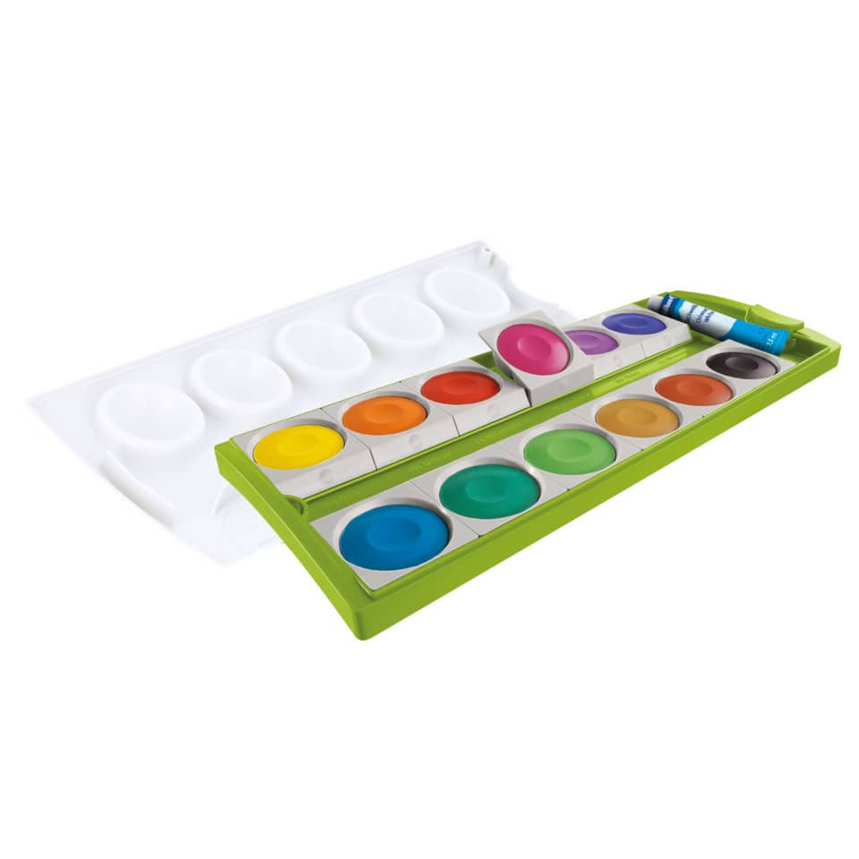 Farbbehälter, Palette, Aquarellfarben, Wasserfarben, Farbenkasten, Malset, Kunstbedarf