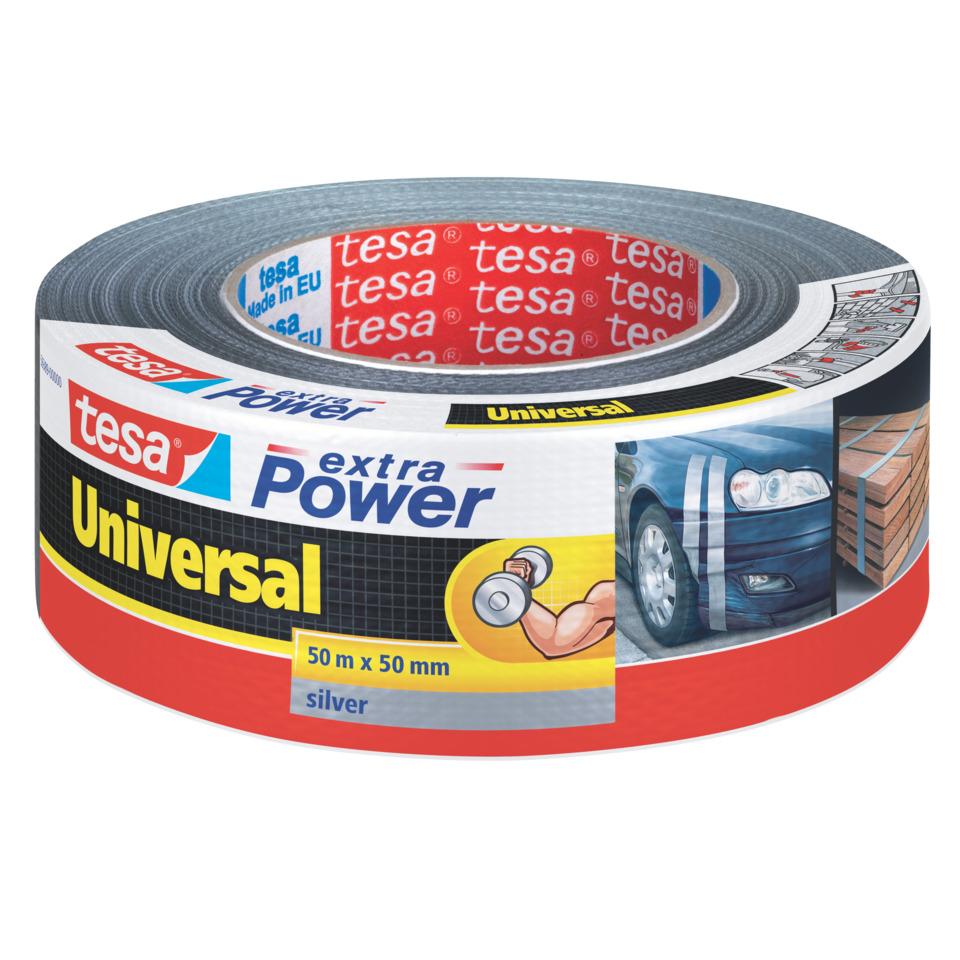 Universaltape, Klebeband, 50 mm x 50 m, Silber, Starker Halt, Universalband, Ductband, Silberband, Allzweckband, 50 m x 50 mm