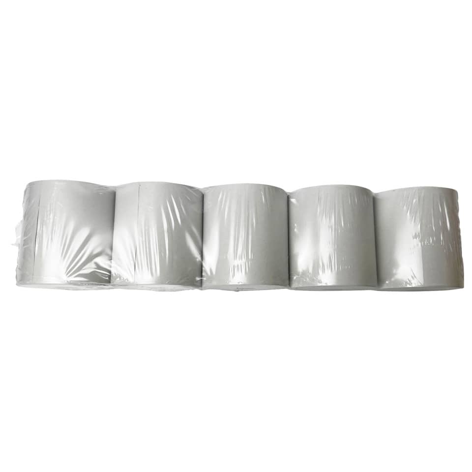 Toilettepapier, Rollen, Weiß, Plasticwrap, Fünferpack