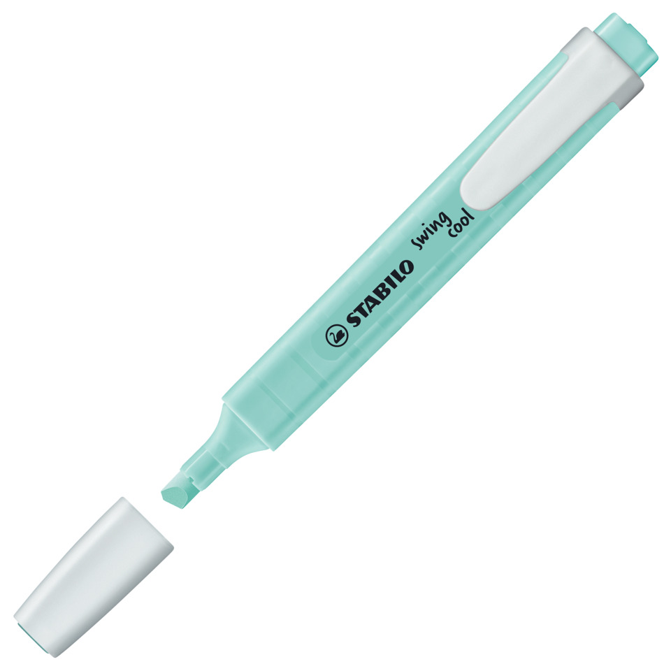 highlighter, stabilo, marker, mint, dual-ended