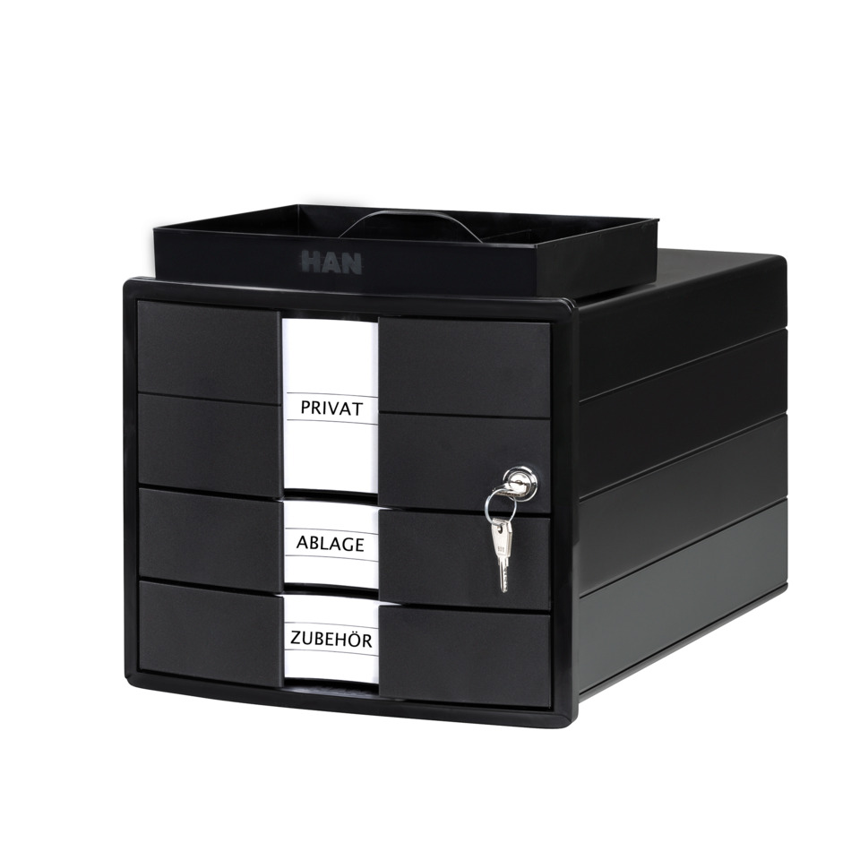 Schubladenschrank, Schmuckschrank, schwarz, Kisten-Organizer, Schubladenbox