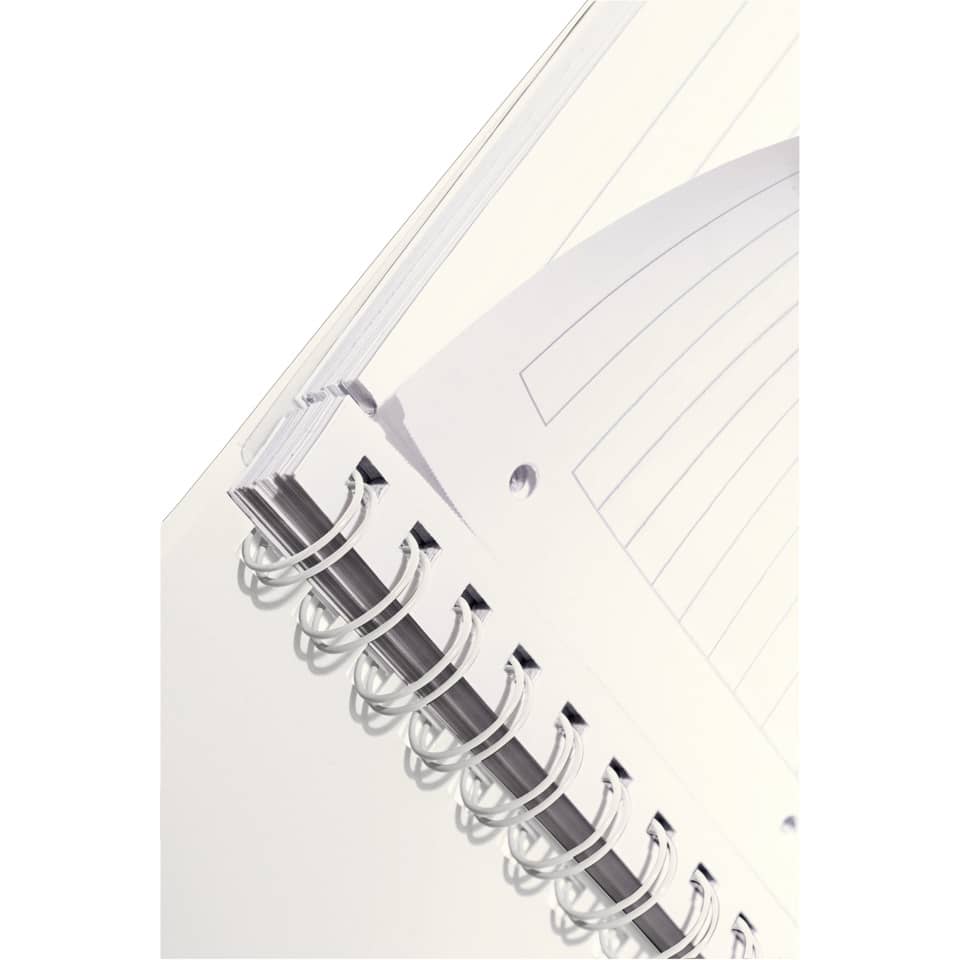 spiral-bound, notebook, ring binder, white notebook, page lines