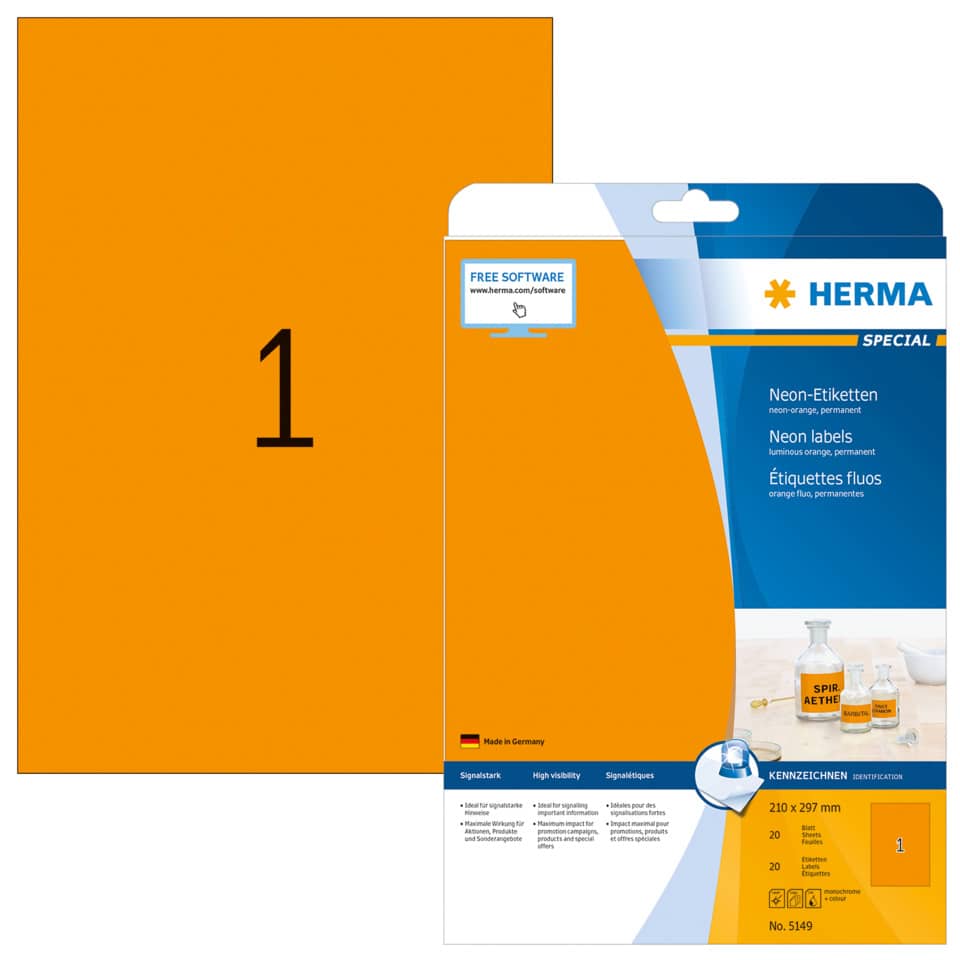 neon etiketten, etiketten, labels, neon orange, verpackung