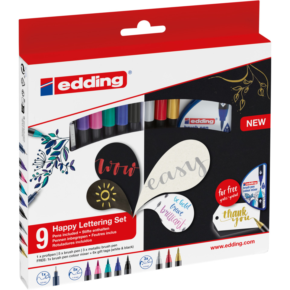 set, lettering, stifte, marker, farben