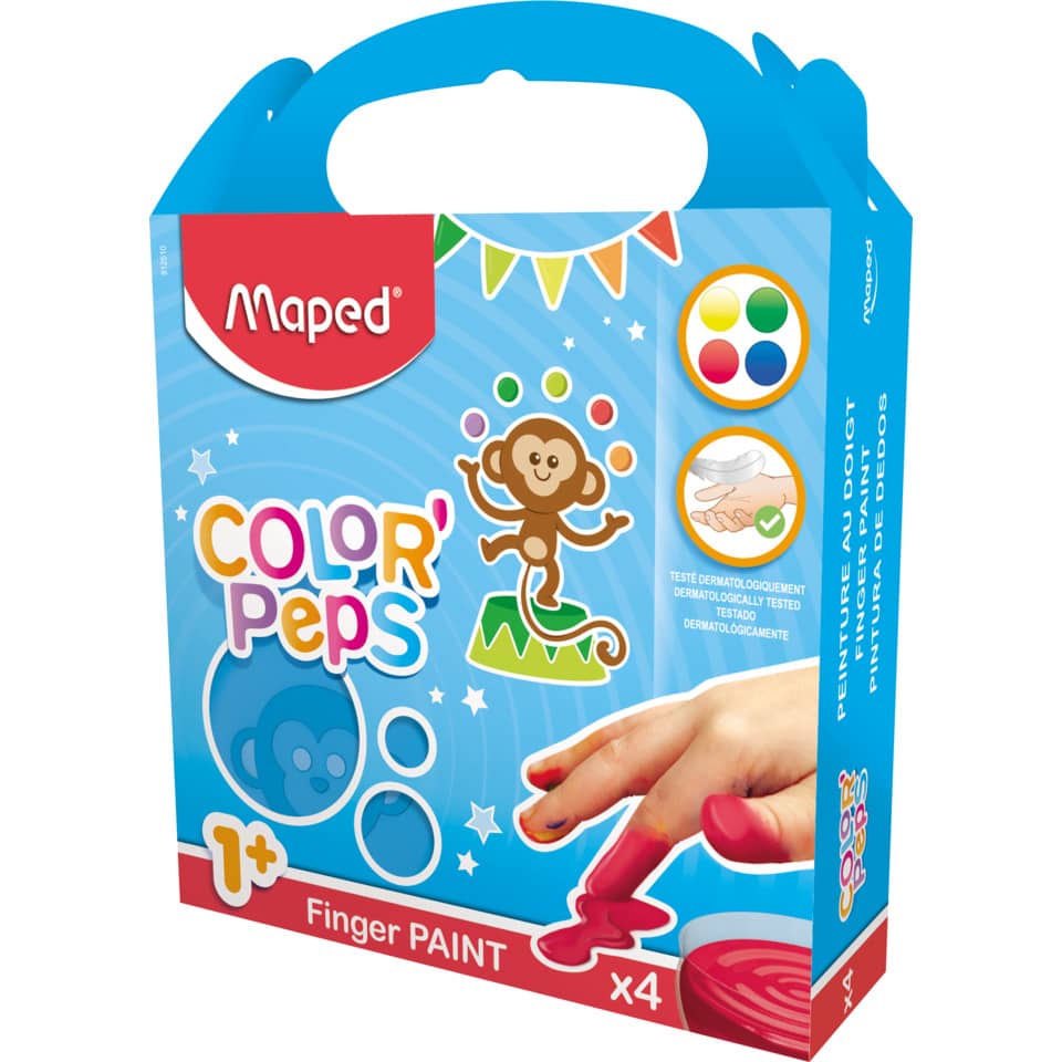 Fingerfarben, Color Peps, Kinderkunst, Fingerfarben-Set, Set x4
