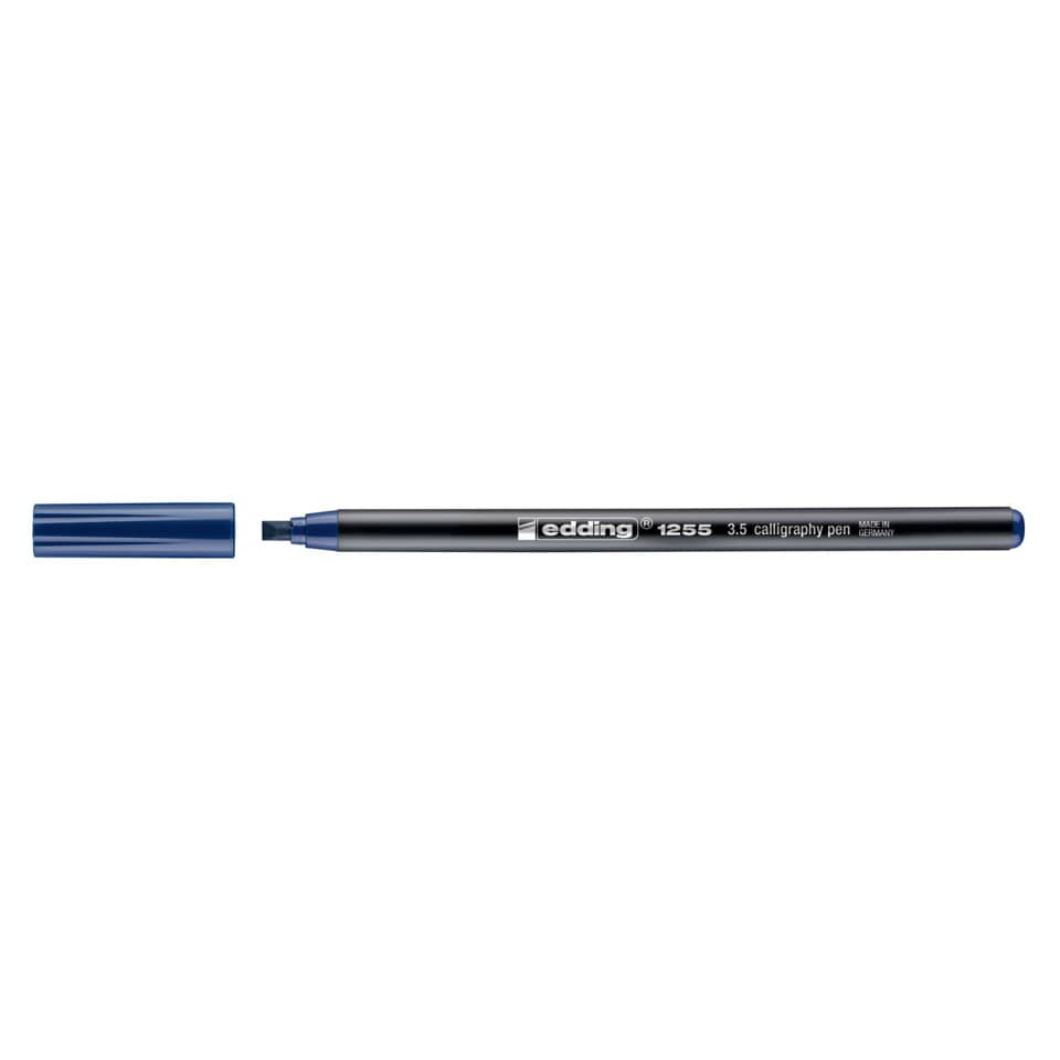 blauer Stift, Kalligrafie-Stift, Stift mit Filzspitze, dunkelblau, Schreibgerät