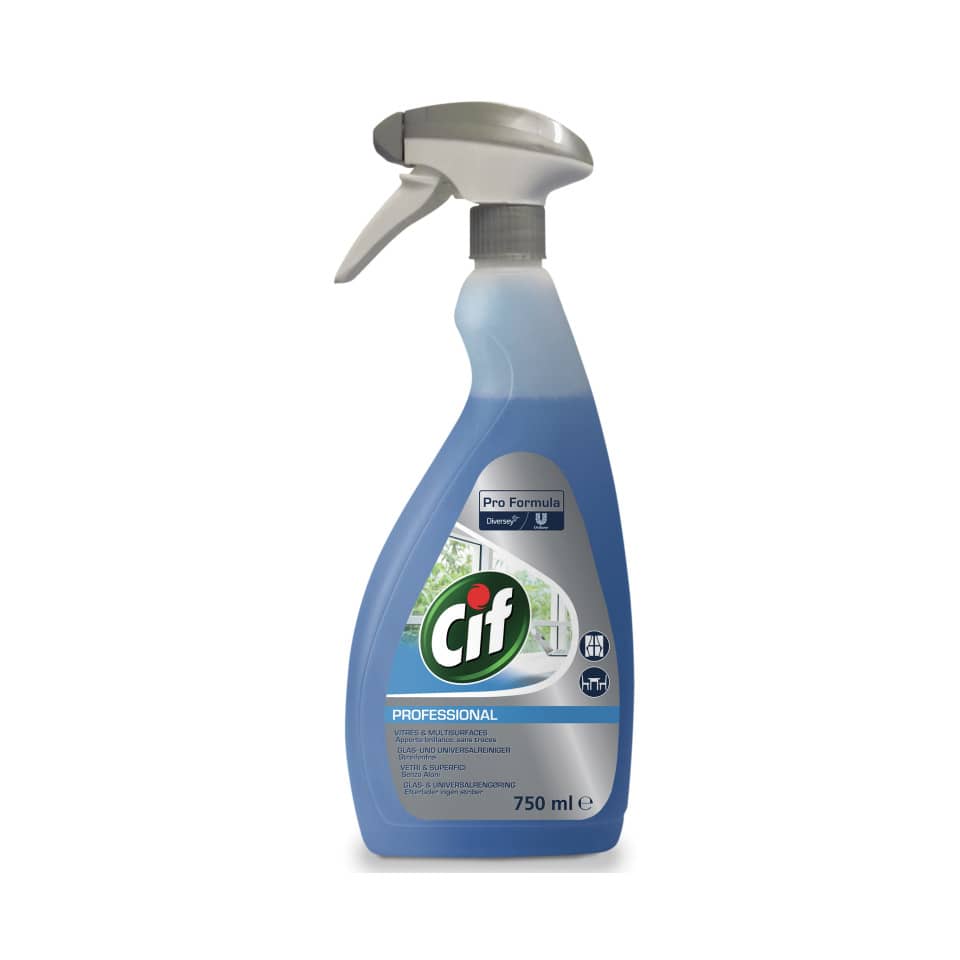 Allzweckreiniger, Glasreiniger, Sprühflasche, 750 ml, Cif Professional