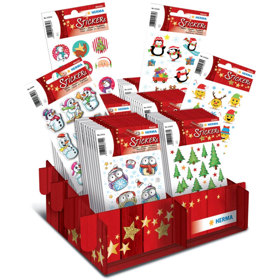 Weihnachtssticker Magic Emotion, sortiert im Display HERMA 15231