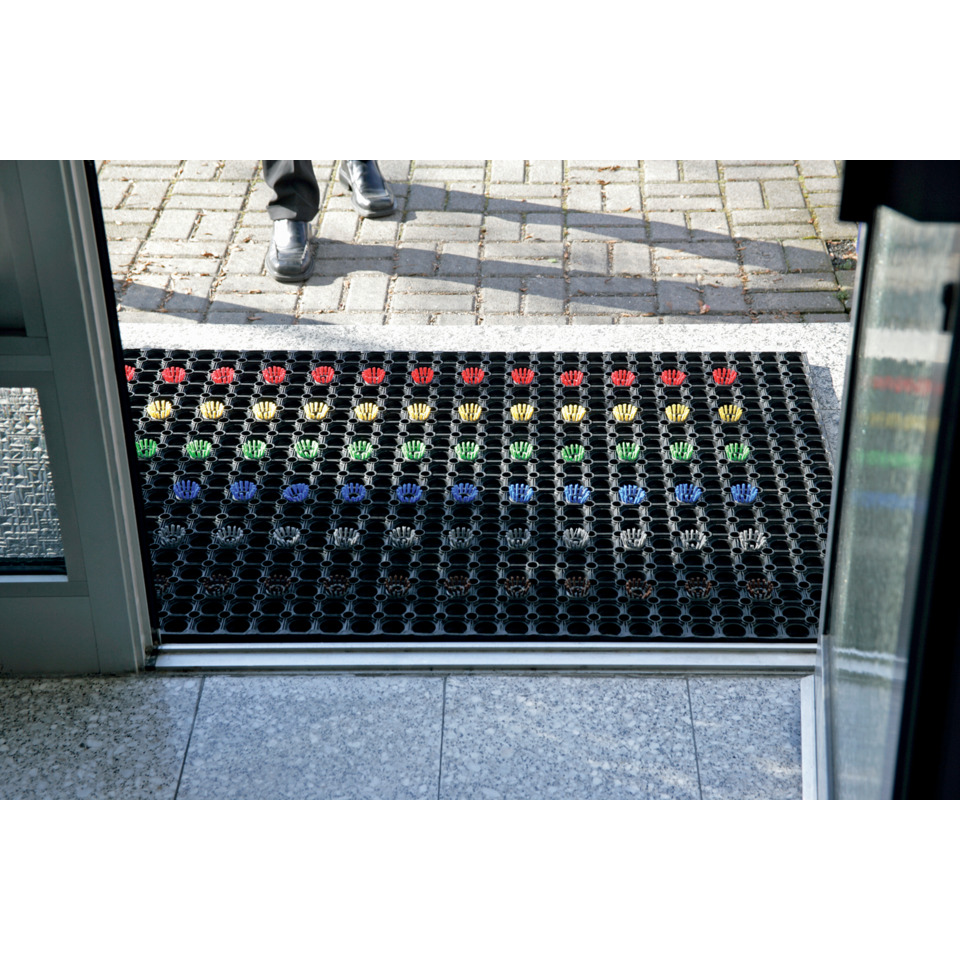 Eingabematte, Gummimatte, Bodenmatte mit Farben, Fußmatte, Rutschfeste Matte, türmatte, eingangsmatte, farbige handabdrucke, gummimatte, designmatte
