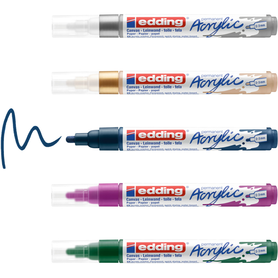 Acrylic marker, Permanent marker, Paint marker, Multicolor set, Chisel tip, Acrylic marker, Paint marker, Fine tip, Multi-color set, Permanent ink