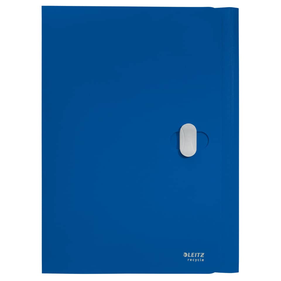 Ordner, Kunststoff, Blau, Klappverschluss, Recycle