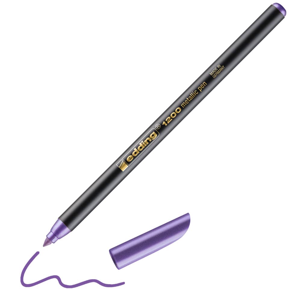 marker, pen, metallic, purple, eraseable?
