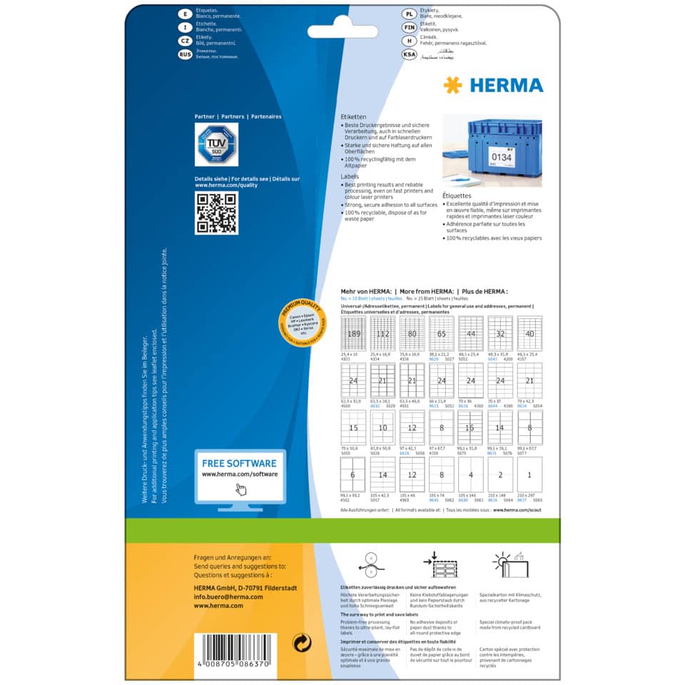 Klebeetikett, Etikettenpack, Post-it-Label, Drucketikett, Kassenzettel-Label
