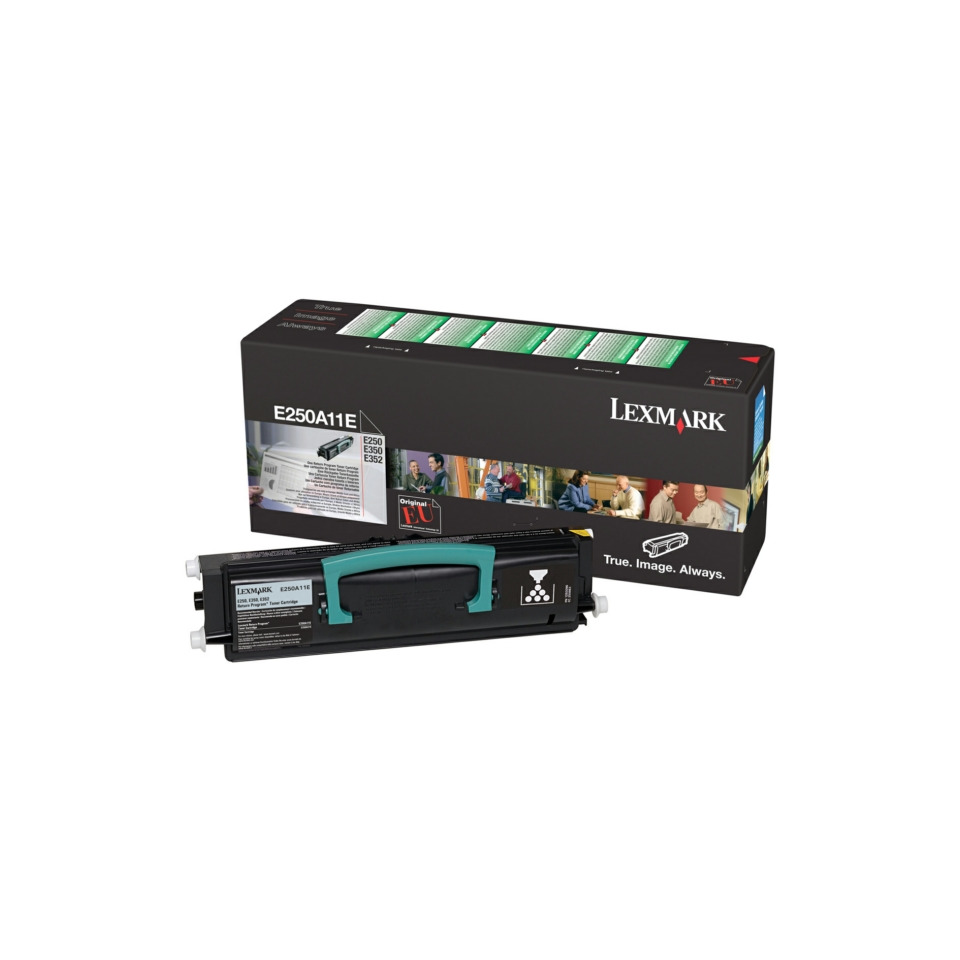 Tonerkassette, Druckerzubehör, Lexmark, E250A11E, Kassette,  Toner,  Patrone,  Laserdrucker,  Cyanfarbig,  Verpackung