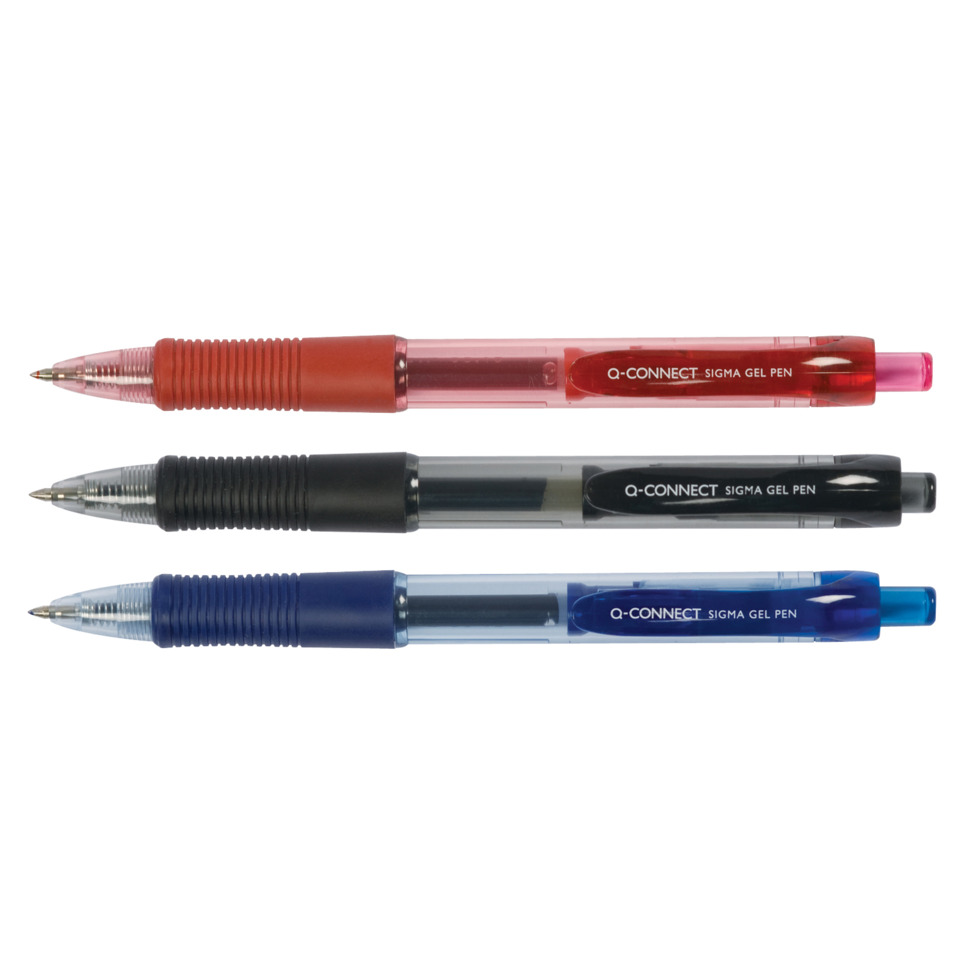 Kugelschreiber, Gelstift, Q-Connect, Sigma, 3erSet