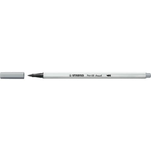 Faserschreiber mit Pinselspitze Pen 68 brush, mittelgrau STABILO 568/95