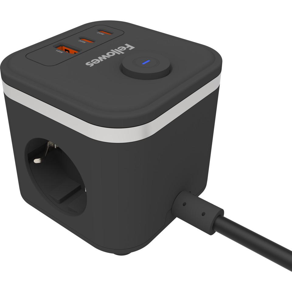 Multiport-Ladegerät, USB-C-Ladegerät, Wandadapter, Überspannungsschutz, Kompakter Stromverteiler