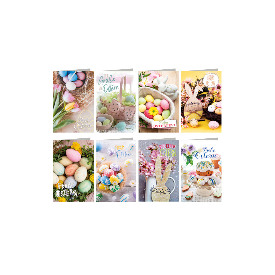 Ostern, Osterkarten, Eier, Hasen, Frühling