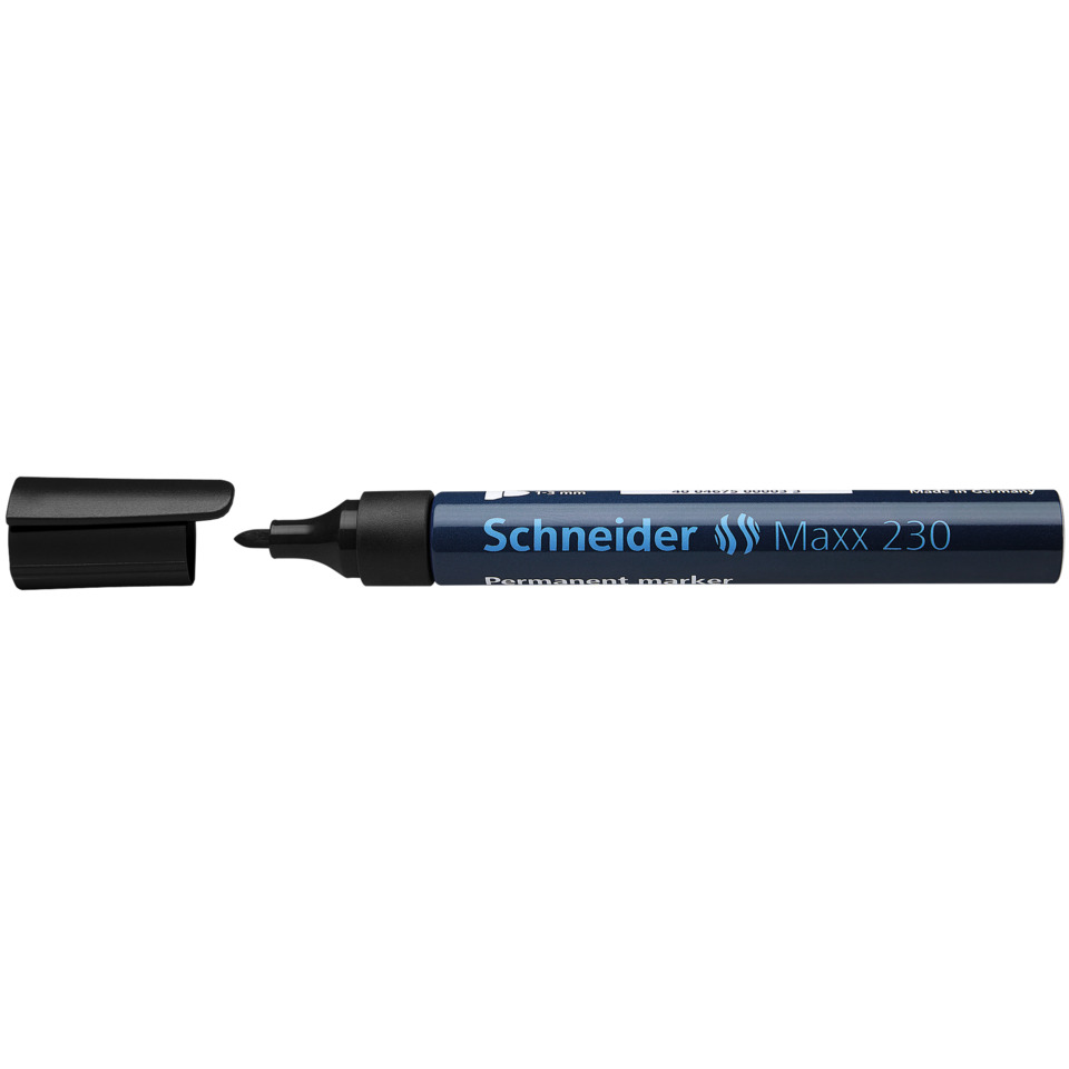 Marker, Permanentmarker, Schm Stift, Maxx 230, Blau, Kappe, Stiftspitze, Markierstift, Schneider, Schutzkappe