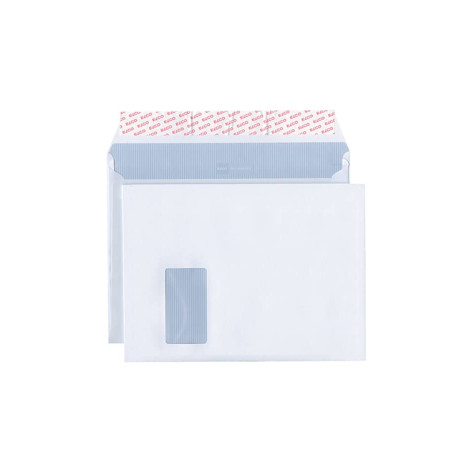 Briefumschlag Documento mit Fenster, C4, 120g/m², haftklebend, 200 Stück, weiß ELCO 48684