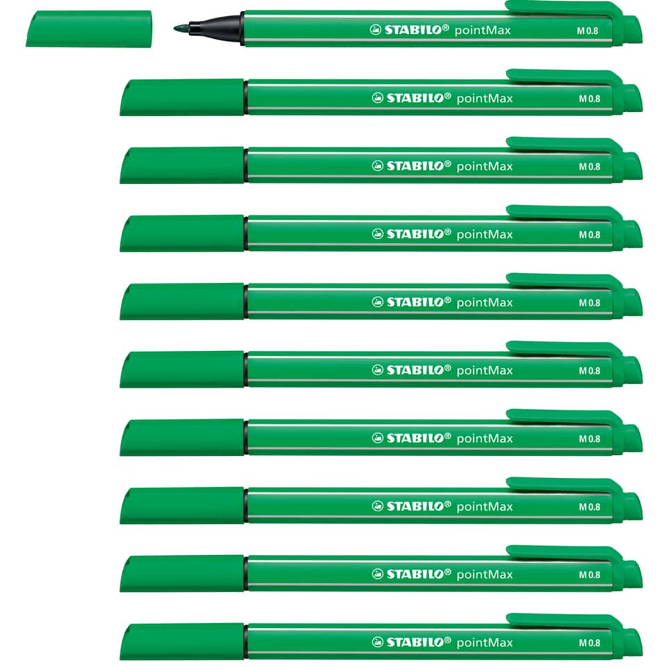 Marker, Grün, Stift, Spitze, Stabilo pointMax