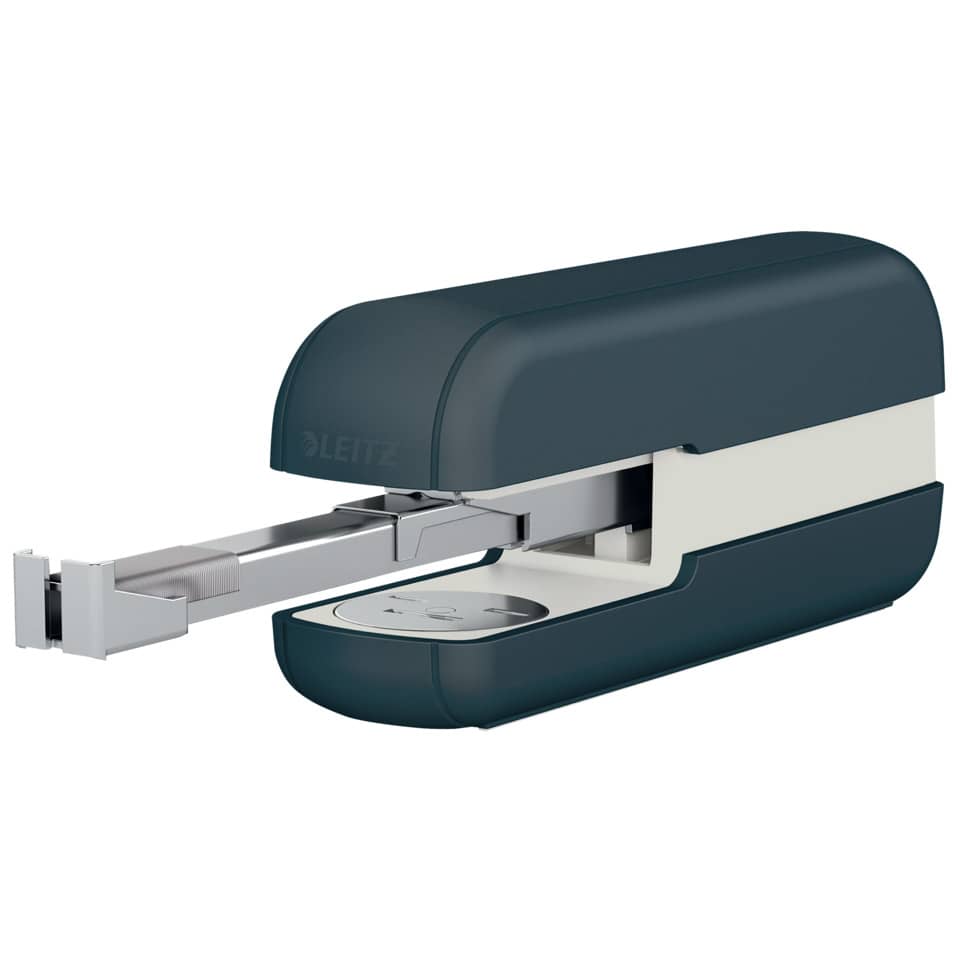 Klebe-Klammer, Stempelhalter, Schwarzblau, Metallarm, Kassette