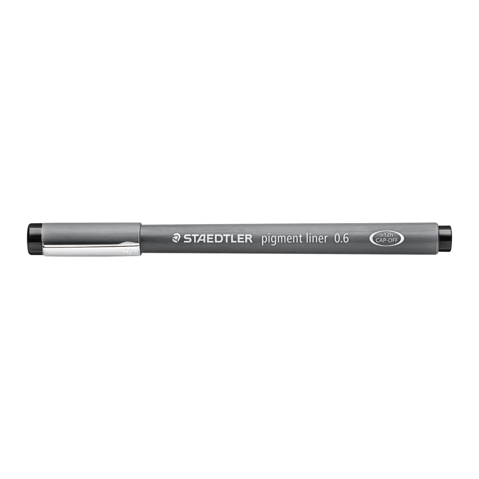 Marker, Pigmentliner, 0.6, Staedtler, Metallgrau