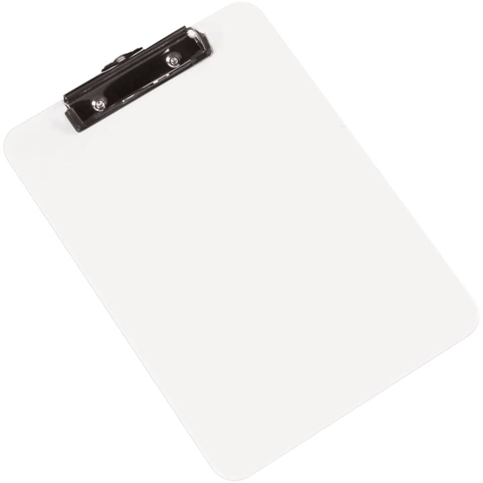 Klemmbrett, Clipboard, Weiß, Metallclip, Glatt
