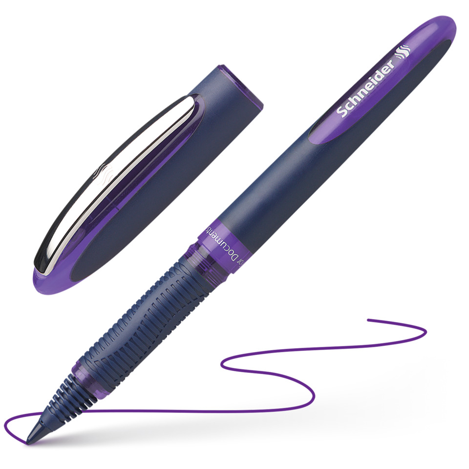 Kugelschreiber, Gelstift, Lila, Schneider, Kugelschreiber mit Clip