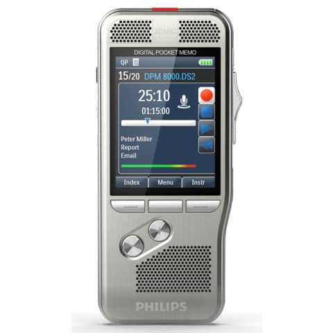 Diktiergerät Pocket Memo DPM8200/02, digital, silber PHILIPS MDC DPM8200/02