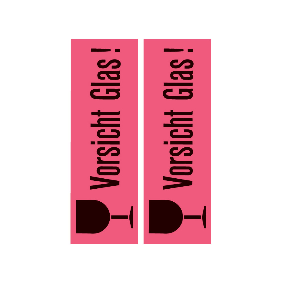 two pink labels, langen vertikale text, grafik design, poster tag, spiegel bild