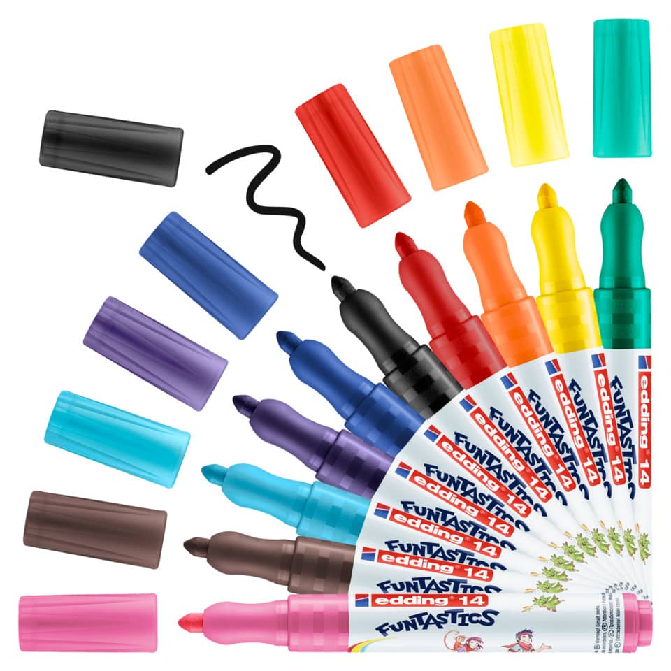 Marker, Marker, Farbstifte, Permanentmarker, Feiner/minitestTip