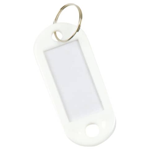 Schlüsselanhänger, 10 Stück, weiß Q-CONNECT KF10874
