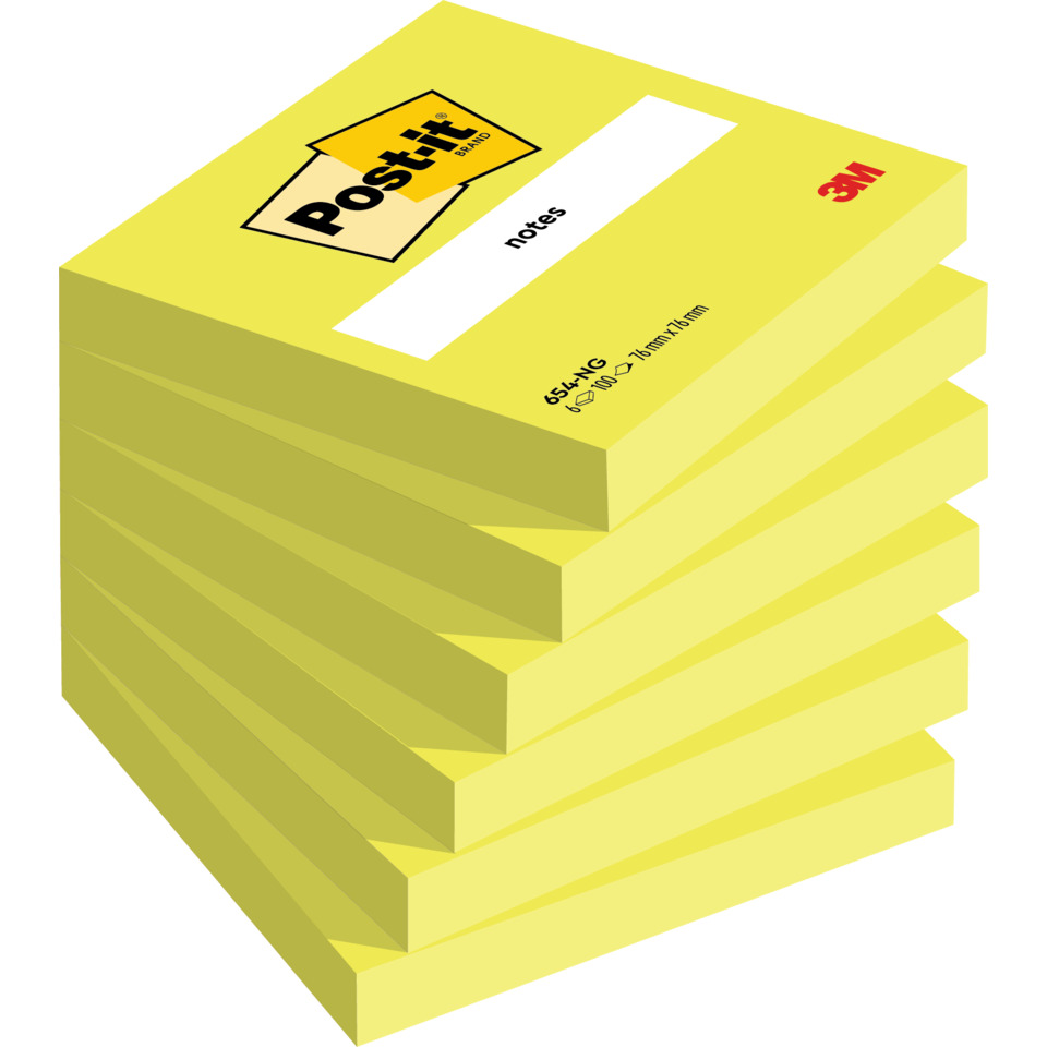 Post-it Notizblöcke, Notizen, Klebefläche, Gelb, 4er Pack