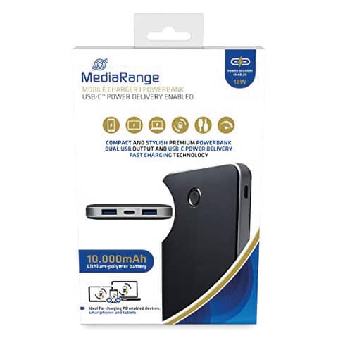 Ladestation Powerbank 10.000mAh m.USB-C MEDIARANGE MR753