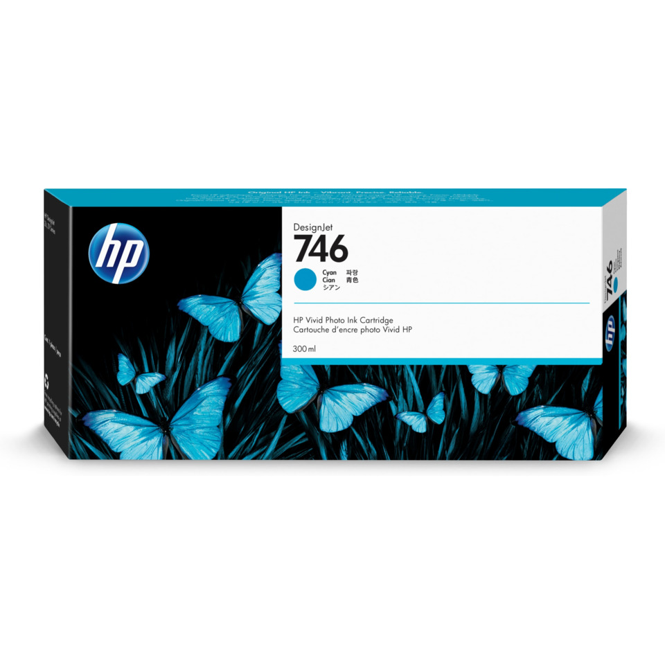 HP, Tintenpatrone, Vivid, Cyan, Schmetterlingsdesign