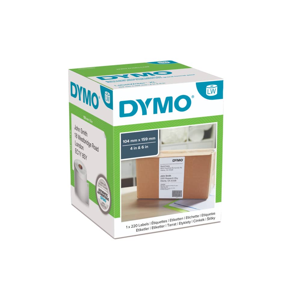 Etikettenrolle, Etiketten, Klebeband, Packung, Dymo