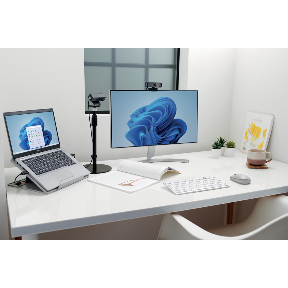 Schreibtisch, Arbeitsplatz, Monitor, Laptop, Webcam, Schreibtisch-Setup, Monitor, Laptop, Webkamera, Tastatur