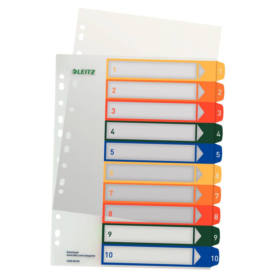 Lepiz Leitz Farbindivider, Indexregien, bunte Registerkarten, Seitennmarker, Dokumententeilung