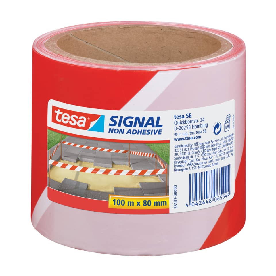 Tape, nicht klebendes, Markierungsband, Bauband, Rolle